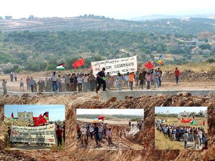 Demonstration gegen den Mauerbau